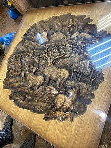 Превью Стол на ножке из рога оленя