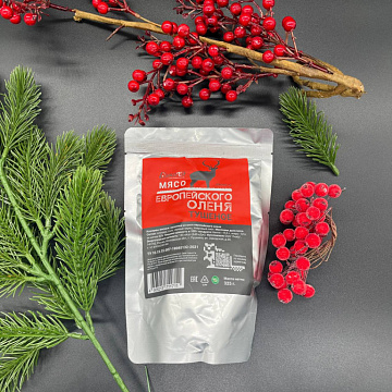 Тушеное мясо Европейского оленя (в реторт-пакете) Фото Тушеное мясо Европейского оленя (в реторт-пакете)