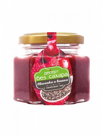 Десерт без сахара (малинка и вишня) Фото Десерт без сахара (малинка и вишня)