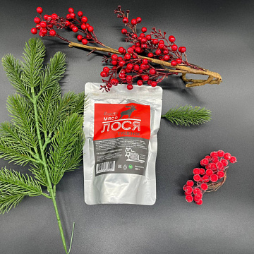 Тушеное мясо лося (в реторт-пакете) Фото Тушеное мясо лося (в реторт-пакете)