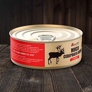 Превью Тушеное мясо северного оленя, комплект из 4-х банок