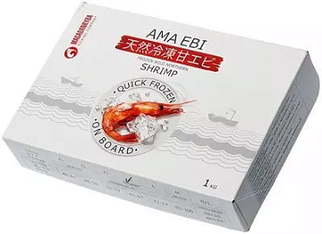 Креветка Магаданская сырая AMA EBI 3L (46/50), IQF заморозка. Фото Креветка Магаданская сырая AMA EBI 3L (46/50), IQF заморозка.
