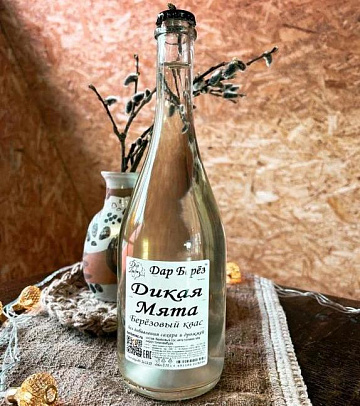 Березовый квас "Дикая мята" (750 мл) Фото Березовый квас "Дикая мята" (750 мл)