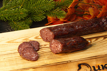 Фото Колбаса сырокопченая из лося